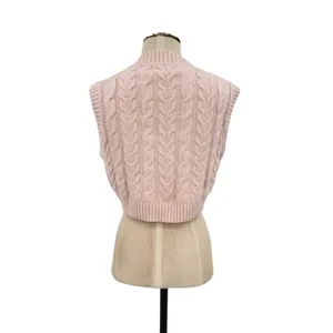 Aritzia Sunday Best Winston Cable Knit Sweater Vest Blush Pink Size XS thumbnail 3