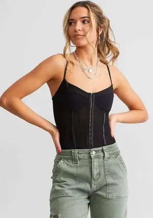 Free People Sleeveless Rhythm Corset And Bodysuit thumbnail 1