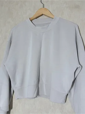 Lululemon Women’s Softstreme Perfectly Oversized Cropped Crew in Mojave Tan 4 thumbnail 3