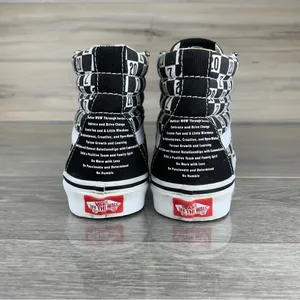 Womens Black/White Z 20 Vans Oldskool Hi top canvas skate shoes size 5.5 thumbnail 6