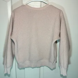 Everlane The Renew Teddy Crewneck Oversized Sweatshirt‎ Blush Pink Organic Small thumbnail 4