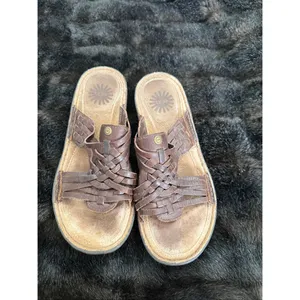 UGG Australia Keala Brown leather sandals , Size 7 shoes braided thumbnail 2