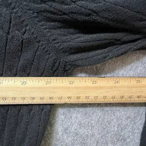 Tommy Hilfiger Sweater‎ XXL Womens Black Scoop Neck Cable Knit Long Sleeve thumbnail 3
