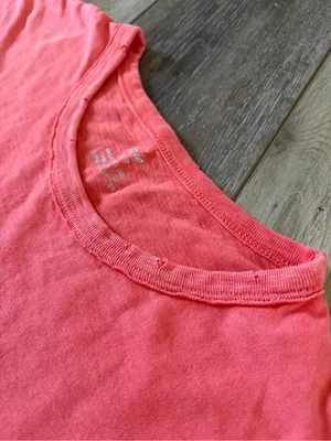 Aerie Coral Oversized Boyfriend Tee thumbnail 3