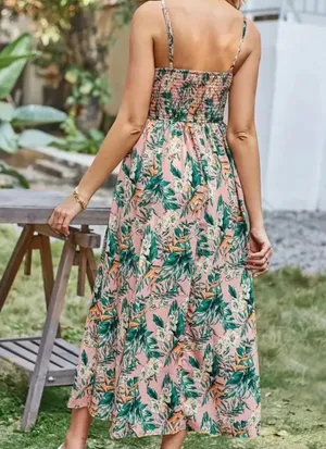 Floral Top And Maxi Dress With Print Bow Front thumbnail 4