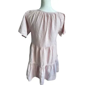 Madewell Linen Blend Lorelei Mini Dress Pale Pink Size S thumbnail 9