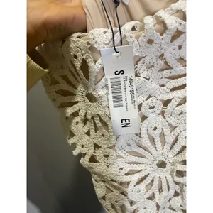 Steve Madden‎ Daisy Mini Dress Womens 10 White Crochet Floral Boho Bridal Party thumbnail 5