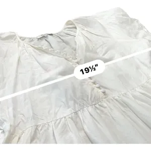 Madewell Women's Medium White Linen Blend Mini Dress Flutter Sleeve Tiered thumbnail 7