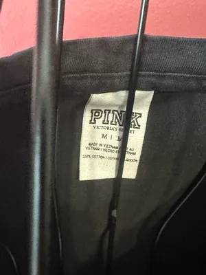 Victoria's Secret PINK Black Long-Sleeve Tee with Gold Sequin Logo thumbnail 3
