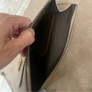 Trinity Ranch fringe‎ Concealed Carry Hobo Bag-Khaki EUC Gently used thumbnail 13