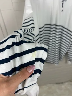 Spirit Jersey “Nauti Girl” Striped Nautical Long Sleeve Top Size XXL thumbnail 9