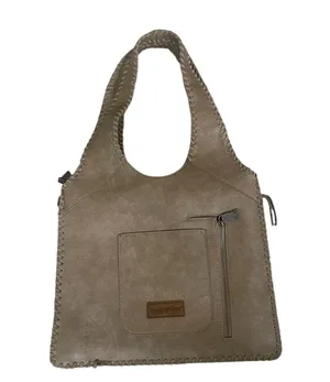 Trinity Ranch fringe‎ Concealed Carry Hobo Bag-Khaki EUC Gently used thumbnail 1