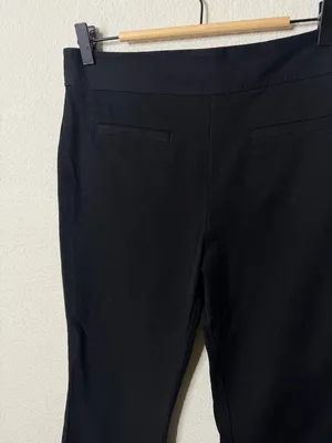 Anthropologie Maeve Black Slim Flare‎ Trouser Pants Black Women’s Size 8 thumbnail 4