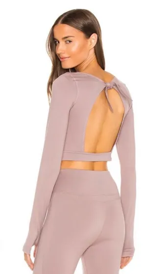 Free People Very Prairie Layer Crop Top in Moonlight Mauve thumbnail 2