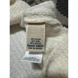 L.L.Bean Cream Bouclé Quarter Zip Pullover – XL Petite Cozy Comfy Quiet Luxury thumbnail 6