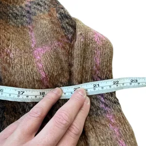 Aritzia Wilfred Autumn Shirt Jacket Wool Shacket Brown Pink Plaid thumbnail 12