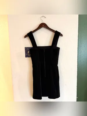 Alice + Olivia Womens Womens Dress Taylum Black Velvet Mini Sleeveless Size 4 thumbnail 3