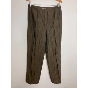 Pursuits Ltd Linen Pant Set Women 12/8 Brown Excellent Vintage Tunic Trousers thumbnail 4