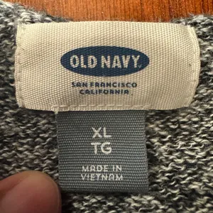 1829‎ | Old Navy Marled Knit V-Neck Pullover Sweater Grey Women XL thumbnail 6