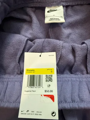 Nike Women’s Club Dusty Amethyst & White Fleece Shorts thumbnail 3
