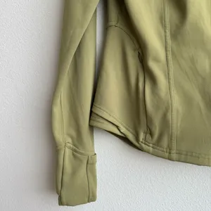 Lululemon Instill Jacket Women 10 Bronze Green Stretch Thumbhole Athleisure Nulu thumbnail 2