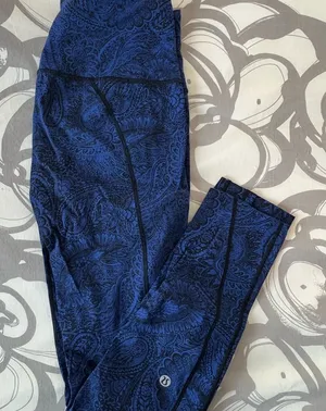 Lululemon Blue Paisley Leggings thumbnail 1