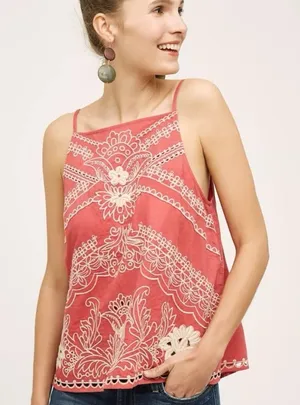 Anthropologie Vanessa Virginia Terracotta Tank thumbnail 1