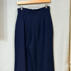 Dress The Population Navy Blue Wide Leg High Rise Crepe Dress Pants Size M thumbnail 4