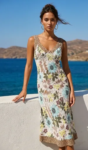 Globe Trotter V-Neck Sleeveless Floral Dress Size M thumbnail 1