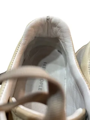 Free People wms cream white leather low top fashion sneakers sz 7 SKU 10-326 thumbnail 11