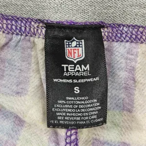 NFL Baltimore Ravens Purple Yellow Blue Plaid Lounge Shorts Womens Small thumbnail 2