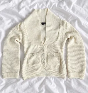 Venus Cream Chunky Knit Cardigan thumbnail 1