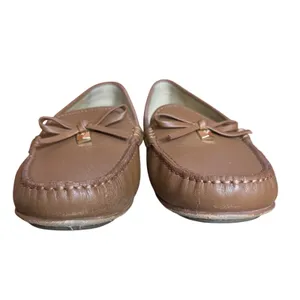 Michael Kors Fulton Tan Leather Moccasin Loafer Flats 8.5 Classic Neutral Office thumbnail 4