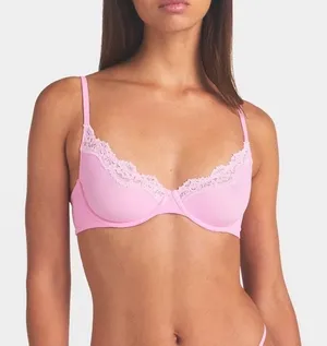 NWT Skims Fits Everybody Lace Unlined Scoop Bra  thumbnail 1