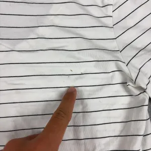 Lululemon Striped Shirt Womens 2 White V-Neck Short Sleeve Pima Cotton Top thumbnail 13