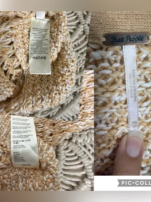 Free People Open-Knit Scoop Neck Sweater in Beige thumbnail 7
