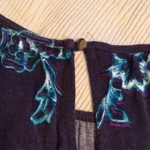 Daisy‎ Fuentes Purple with White and Blue Flowers size medium thumbnail 5