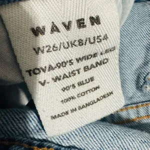 Waven Tova 90s Wide Leg Jeans V-Waist Light Blue Raw Hem Womens 26 x 31‎ US 4 thumbnail 11