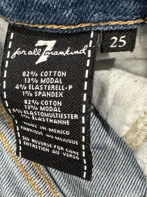 7 For All Mankind Vintage Luxe Cropped Alexa Raw Hem Jeans Women’s 25 thumbnail 6