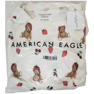 AMERICAN EAGLE Pajama Set Women Medium Luxe Plush Teddy Bears NWT🧸🍓🍒 thumbnail 1