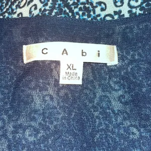 Cabi Womens Camisole Navy Green Damask Striped Boho Layering Tank Top XL thumbnail 4