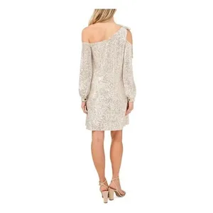 CeCe‎ Sequined One Shoulder Cocktail and Party Dress Size Small thumbnail 3