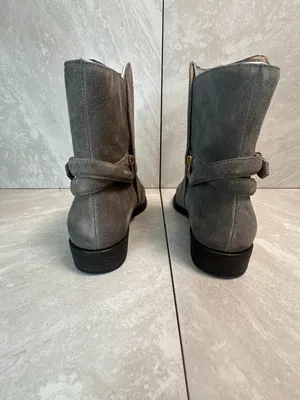 Discontinued UGG Kelby grey suede harness moto boots Size 8 thumbnail 6
