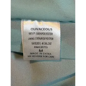 Olivaceous Floral Whimsical Boho Puff Sleeve Mini Dress Orange Blue Size Medium thumbnail 9