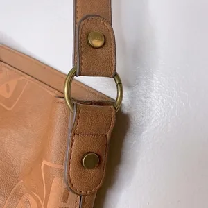 Bohemian Brown‎ Vegan Leather Hobo Shoulder Bag thumbnail 6