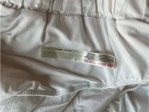 Free People White The Way Home Elastic-Ruffled Waist Athletic Shorts Large thumbnail 5