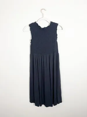 The Nines By Hatch Sleeveless Smock Bodice Black Midi Dress Small thumbnail 2