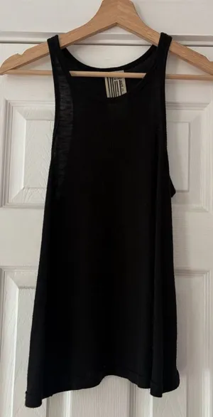 Free People Black Sleeveless‎ Tank Top Size Extra Small EUC thumbnail 1