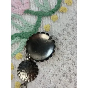 Vintage Silver Tone‎ Concho Belt Western Boho Stamped Metal Link Chain 31 Inch thumbnail 4