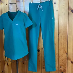 FIGS Hunter green Scrub Set Catarina top and Livingston pants limited edition thumbnail 4